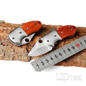 No logo Small armor knife with wood handle UD405152
